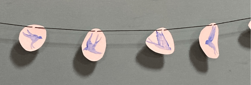 Bird mobile by Amy Boyd for Birds of Firle